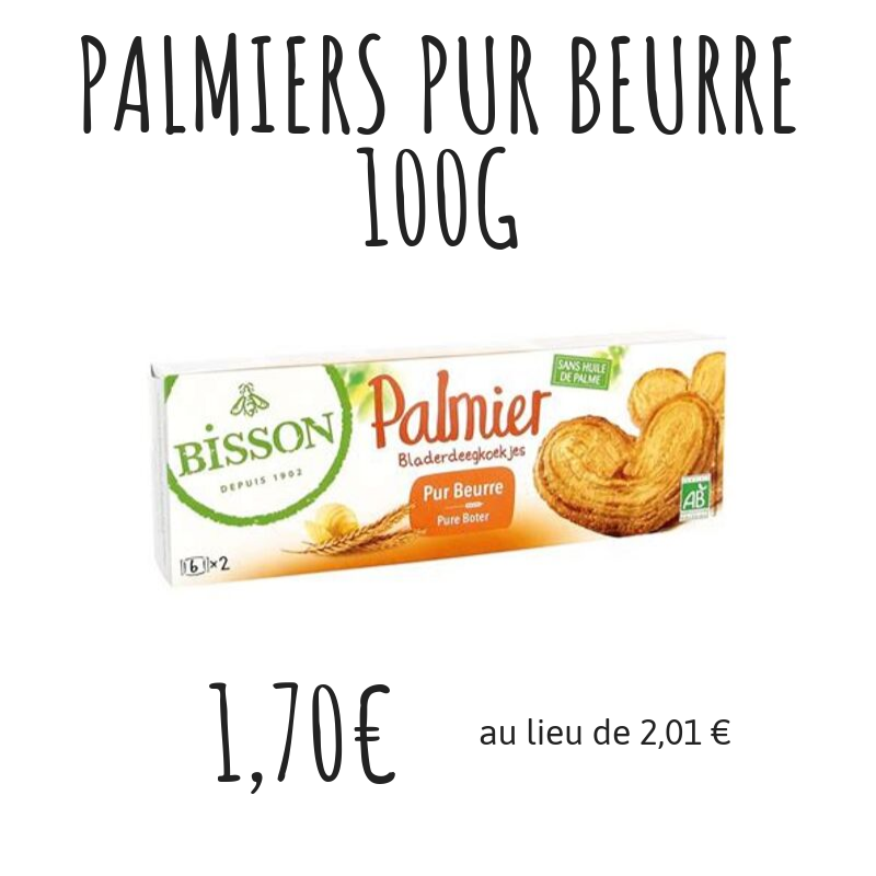 PALMIER PUR BEURRE PALMIER PUR BEURRE