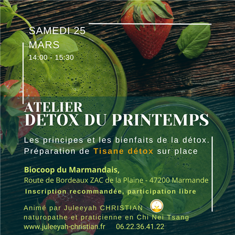 Atelier Detox avec Julleyah